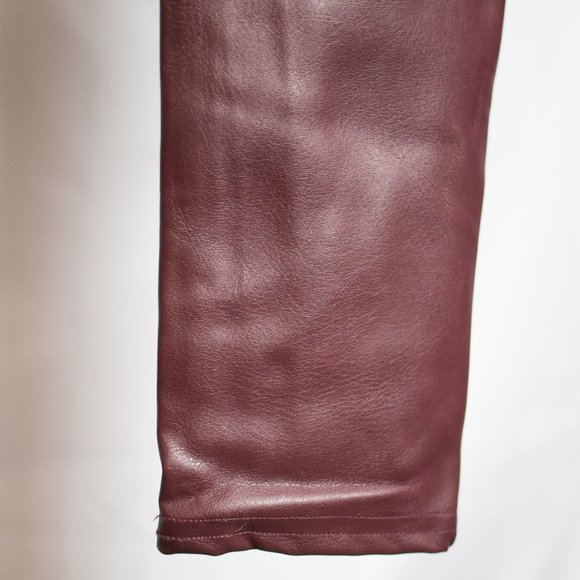Spanx Assets Red Wine Faux Leather Leggings Small - Picture 11 of 14
